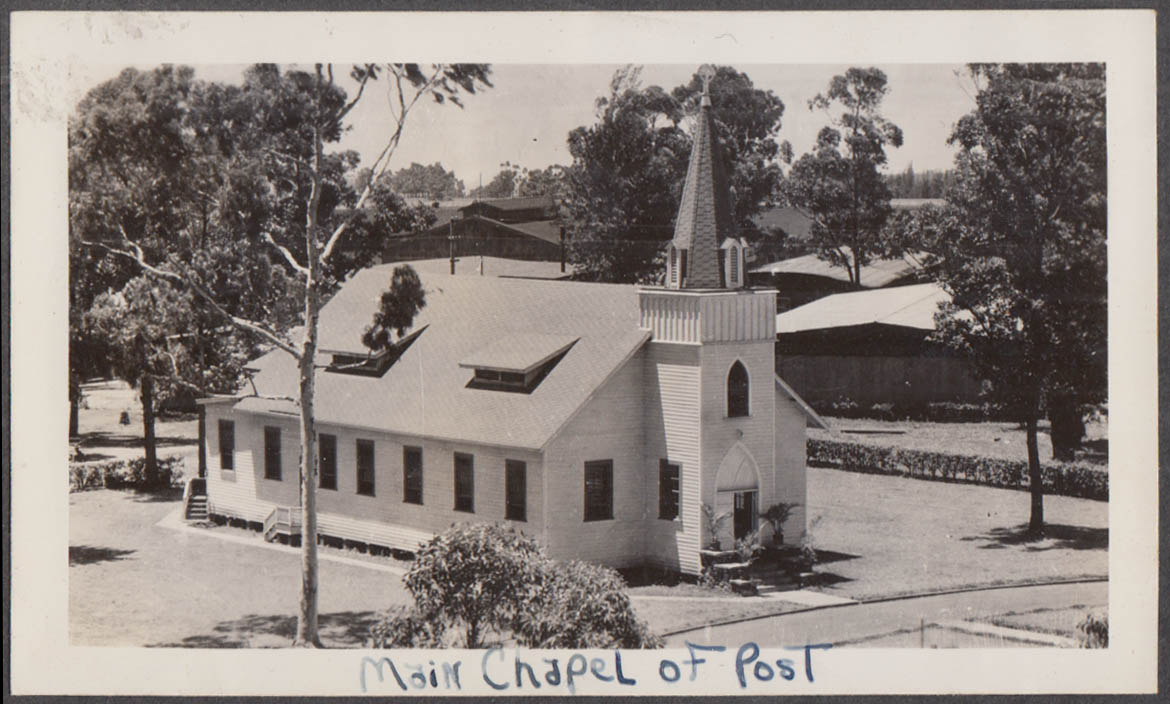 Soldiers Chapel Schofield Barracks Oahu Photo Hawaii 1943 