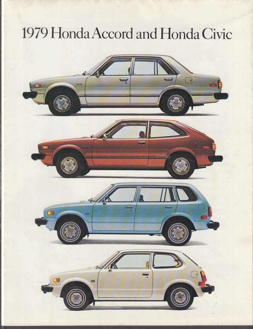 1979 Honda Accord LX & Civic 1200 CVCC Hatchback Sedans & Wagon sales  brochure
