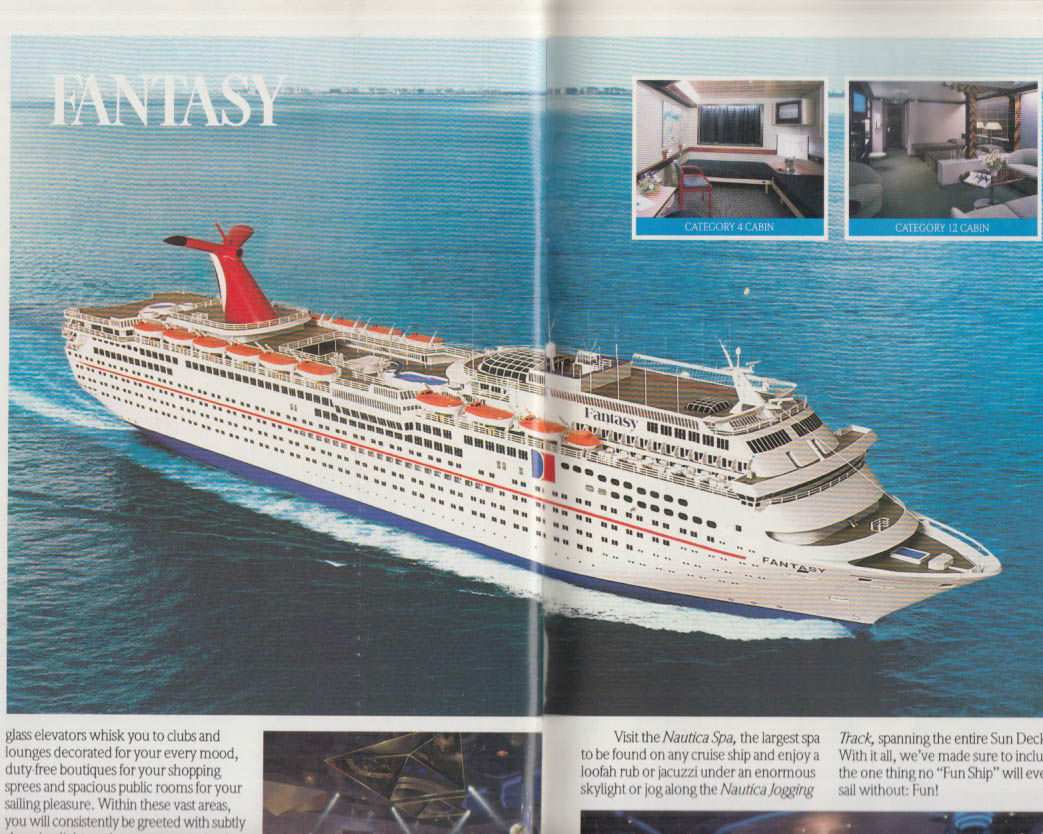 Carnival Cruise Lines 1990 Brochure W  Deck Plans