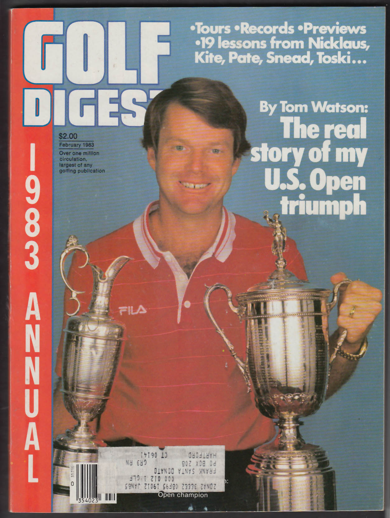 Golf Digest Tom Watson Johnny Miller John Updike Billy Casper + 2 1983