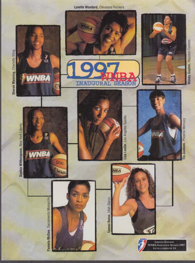 New York Liberty vs Los Angeles Sparks WNBA Roster Card 6/21 1997 game