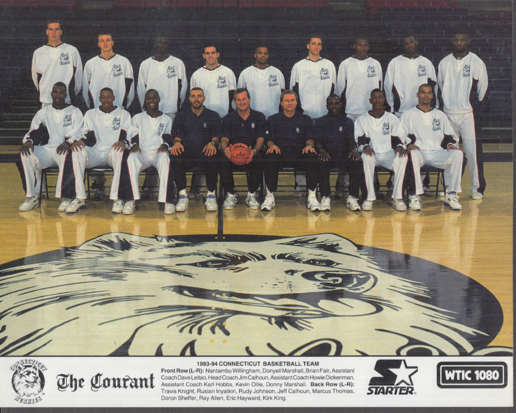 UCONN University Of Connecticut Men's Basketball Team Print WTIC ...