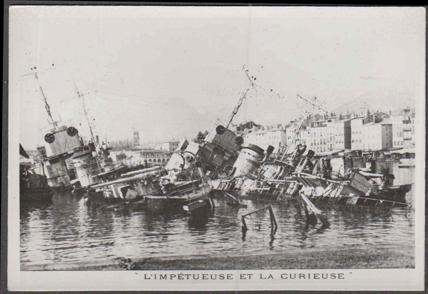 french-navy-l-impetueuse-la-curieuse-scuttled-at-toulon-photograph-1942