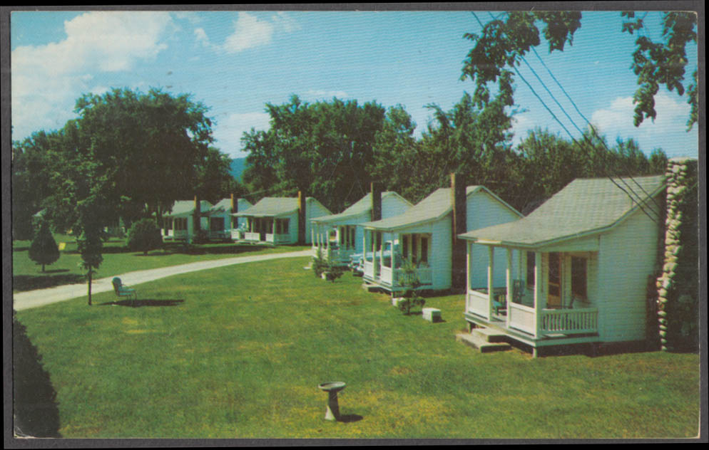 Rock Garden Motor Court Route 7 Rutland VT postcard 1957