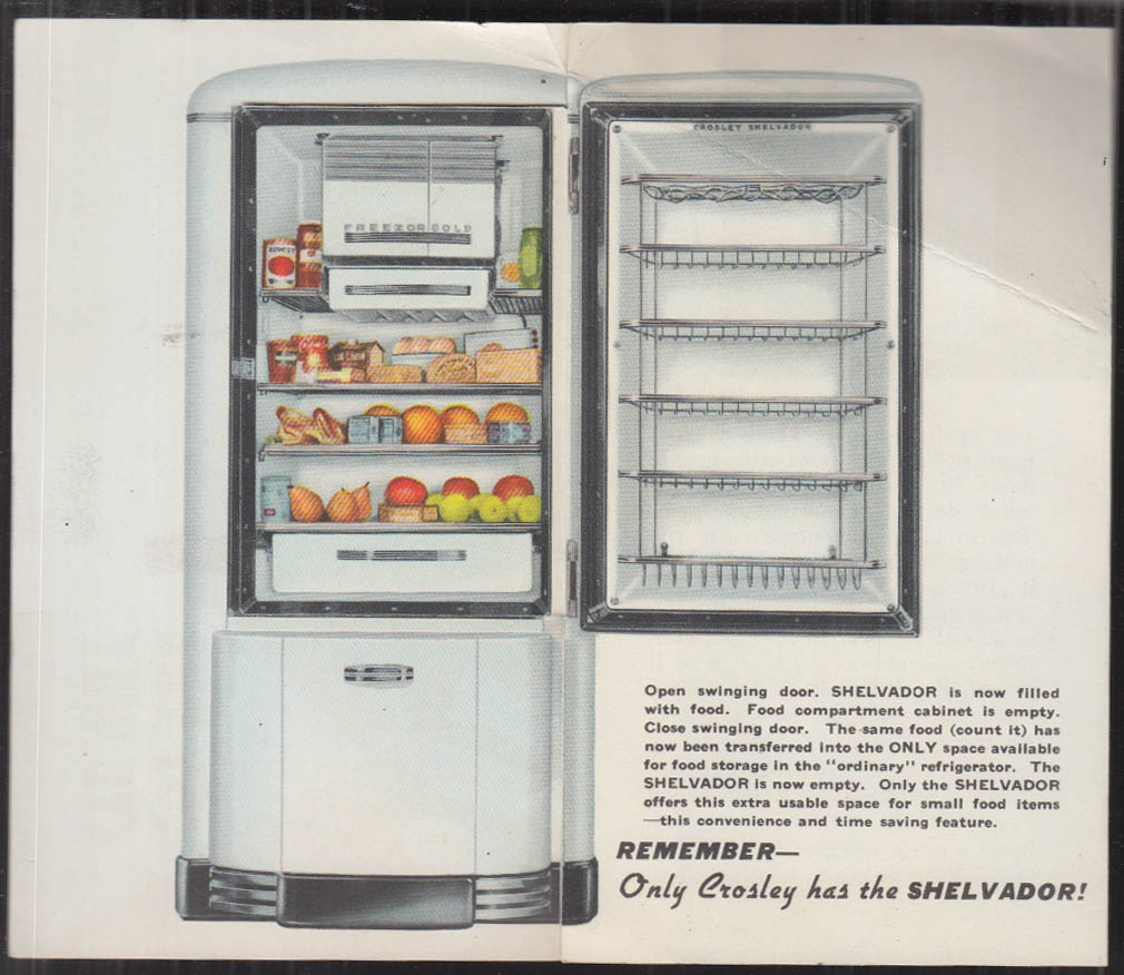 1940s crosley shelvador refrigerator