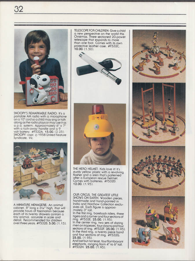 The Horchow Christmas Collection Catalog II 1975 toys electronics