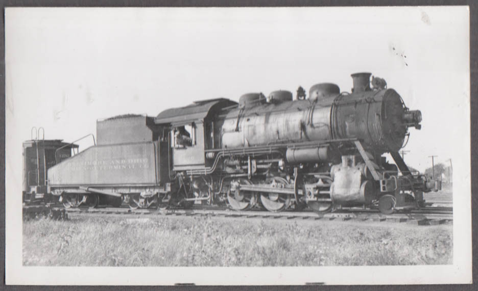 Baltimore & Ohio RR Chicago Terminal #906 2-6-0 steam locomotive photo 1947