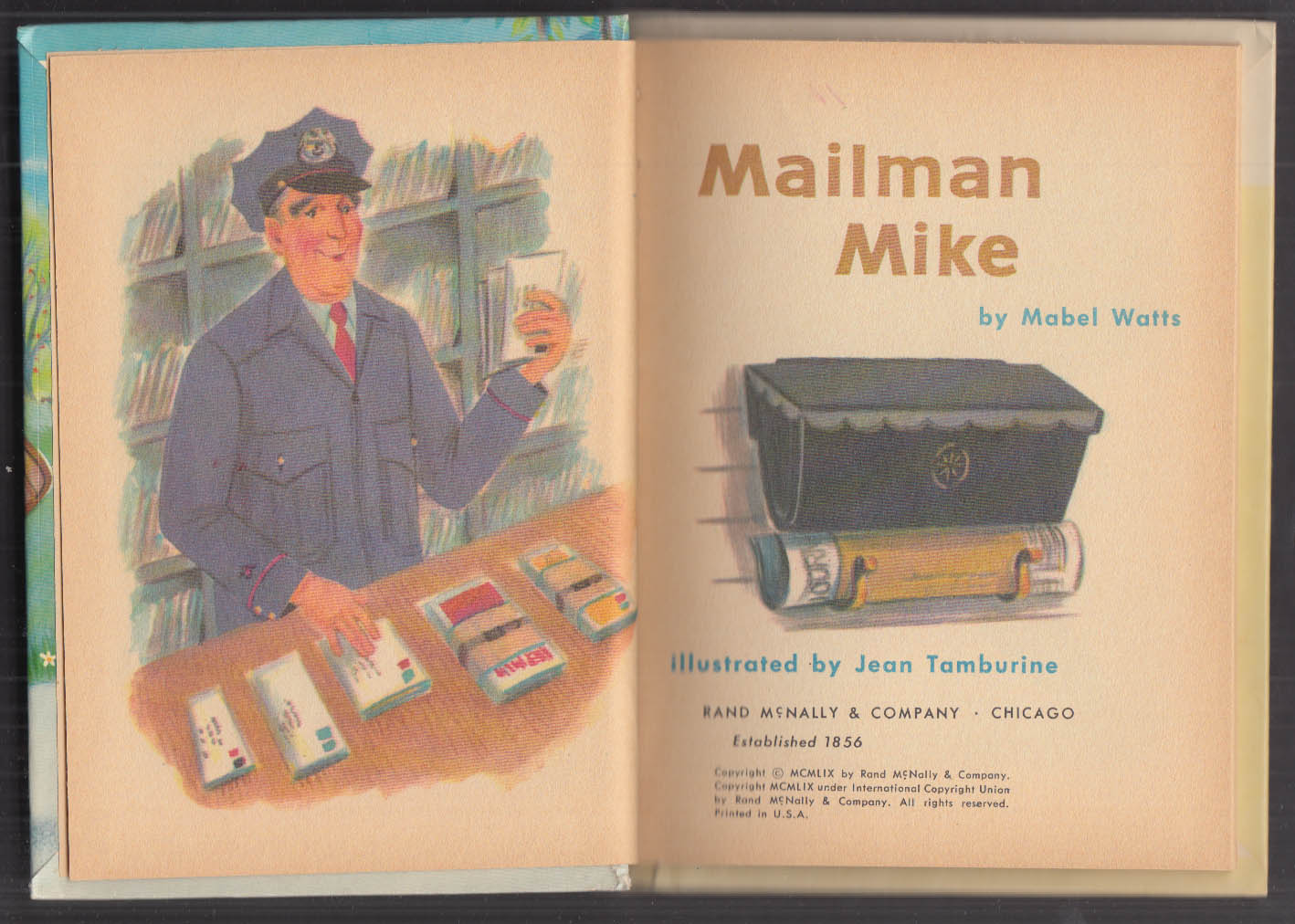 Mabel Watts Mailman Mike Rand Mcnally Elf 1959 1st Edition