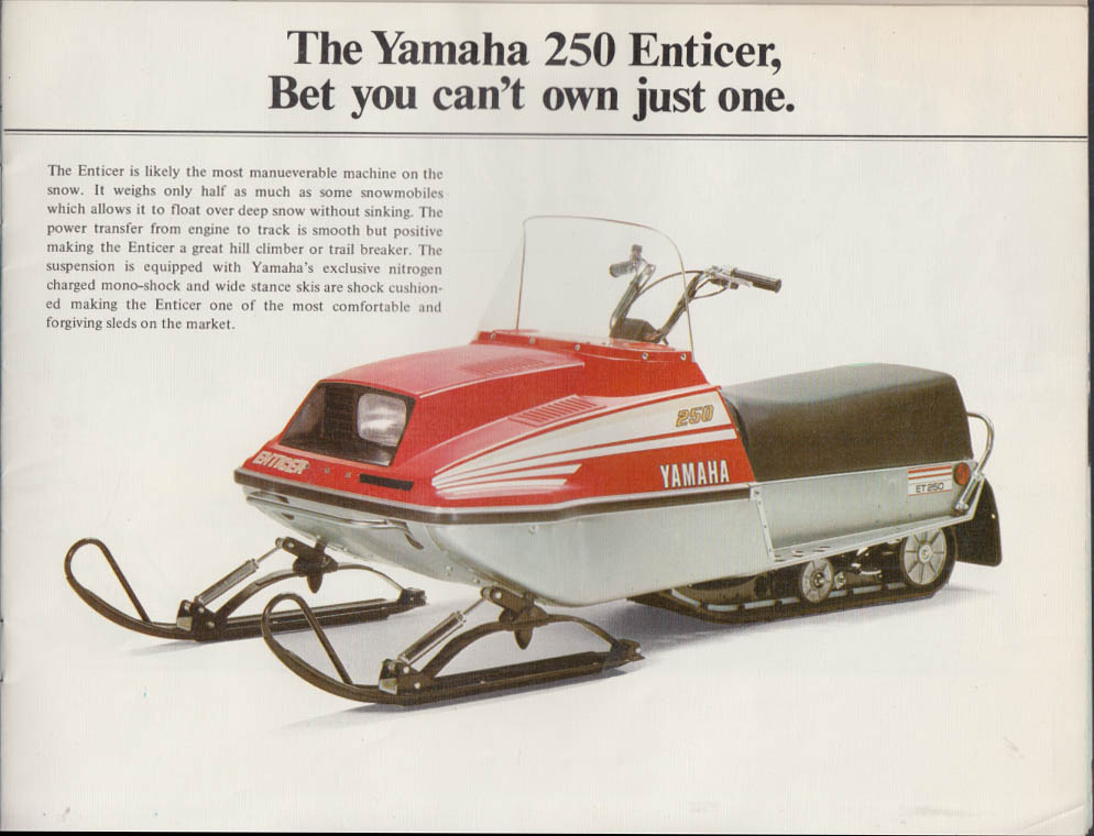 Yamaha Snowmobiles Catalog Enticer Exciter Srx