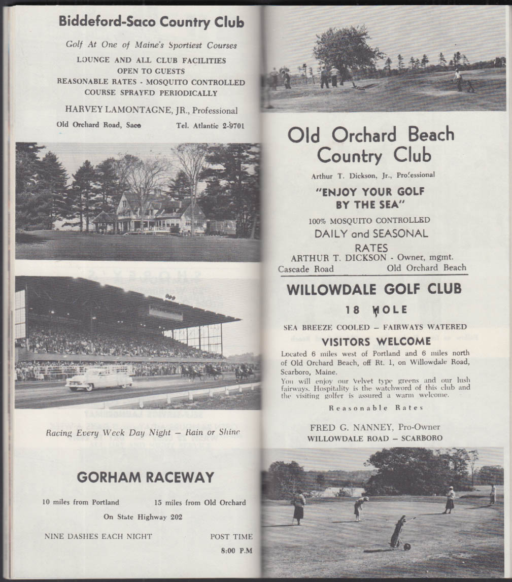 Old Orchard Beach Maine Visitor Guide 1950s