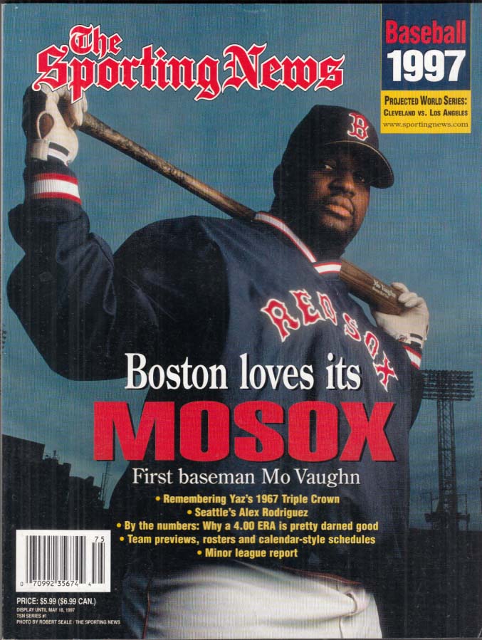 SPORTING NEWS BASEBALL 1997 Boston Red Sox Mo Vaughn A-Rod Yaz &c