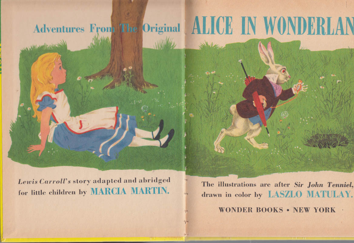 Adventures From The Original Alice In Wonderland: Wonder Books #574 1st 