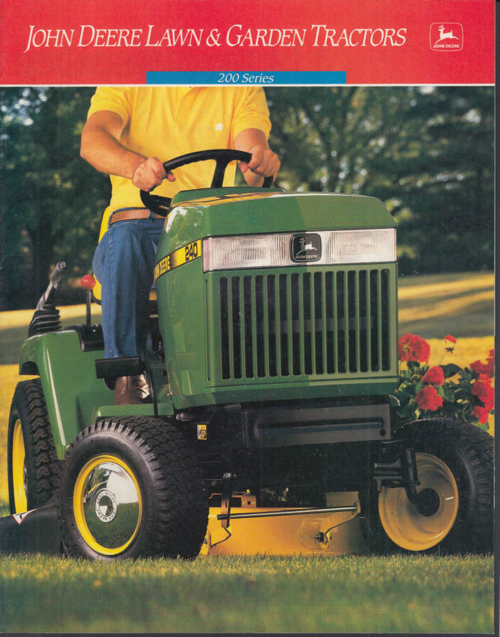 John Deere Lawn And Garden Series 200 Tractors Catalog 1988