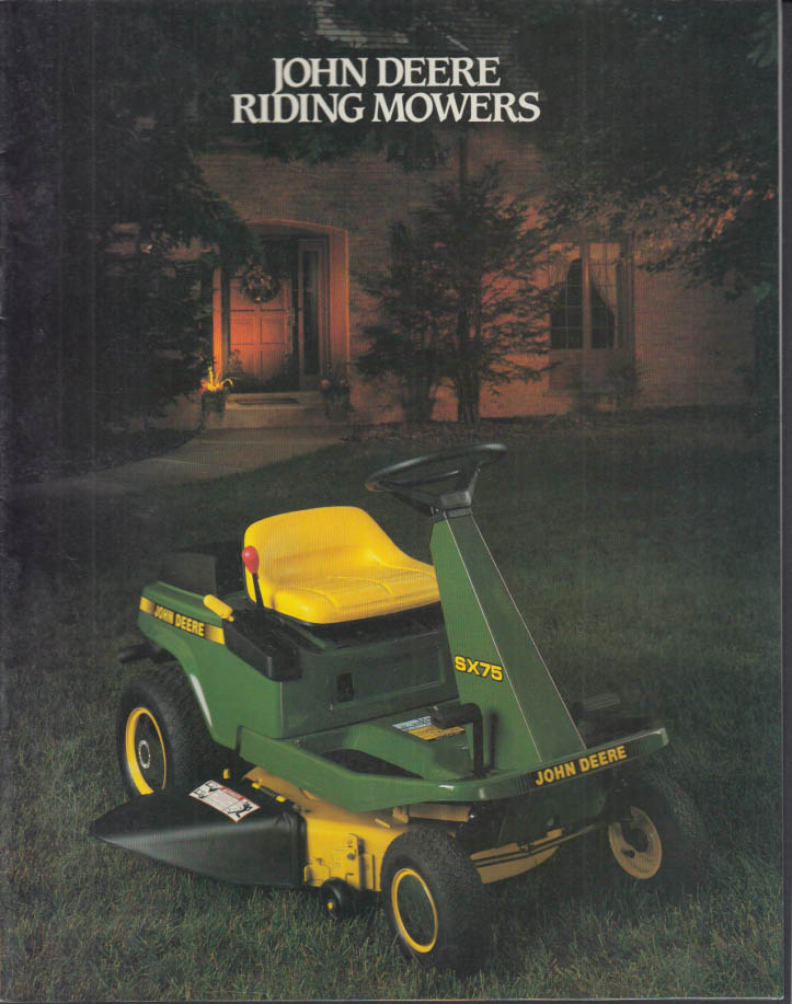 John Deere Rx63 Rx73 Rx75 Rx95 Sx75 Sx95 Riding Mowers Catalog 1987