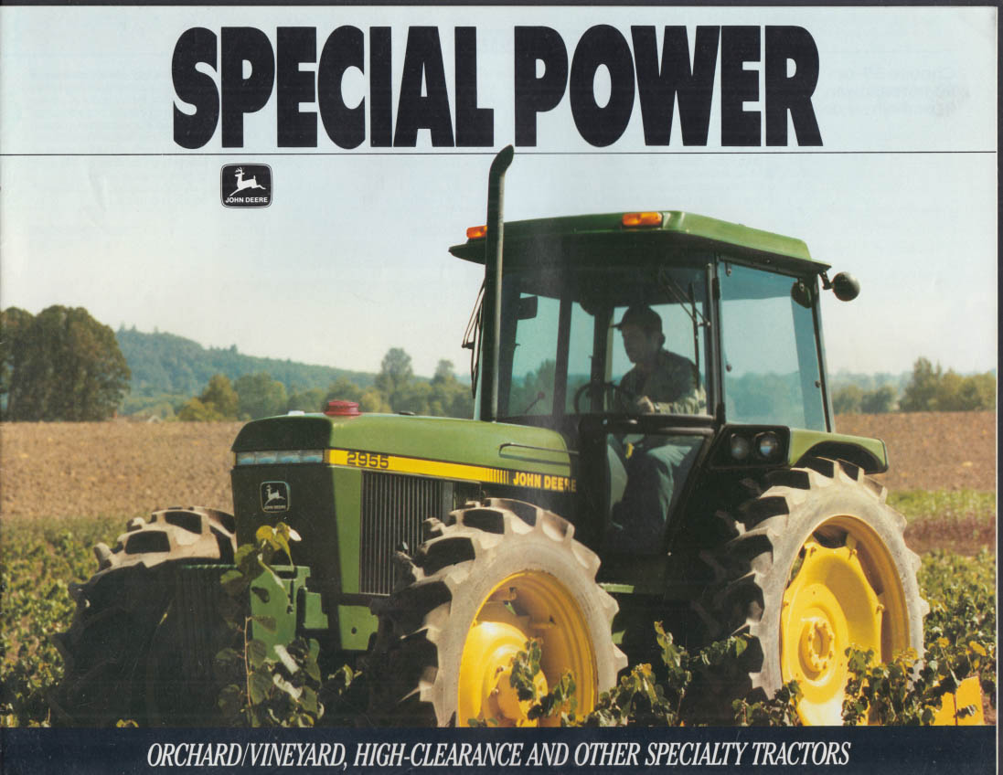 John Deere Brochure Orchard Vineyard High Clearance And Specialty Tractors 1990 9672