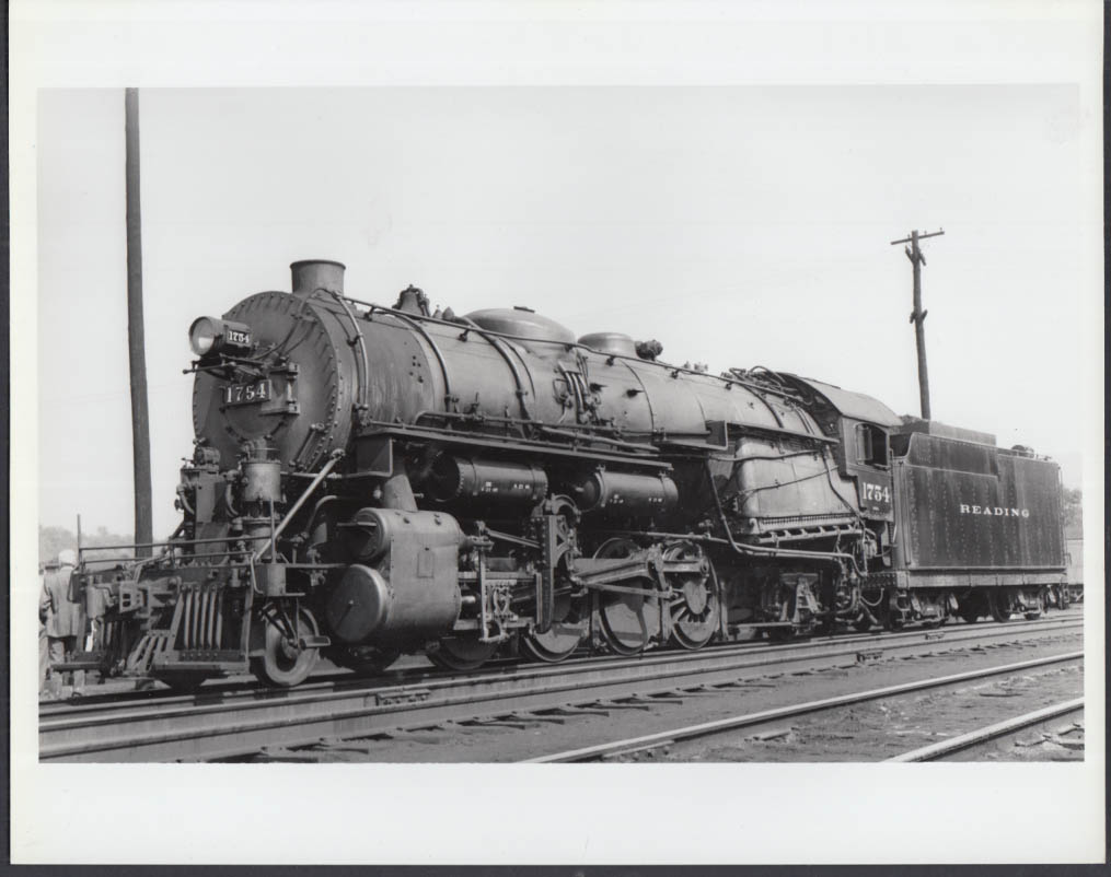 Reading Rr 2-8-2 Baldwin M1-2b Locomotive #1754 Photo Gordon Pa