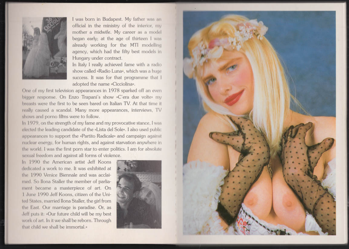 Cicciolina Postcard Book 1992 Hungarian-Italian porn star politician