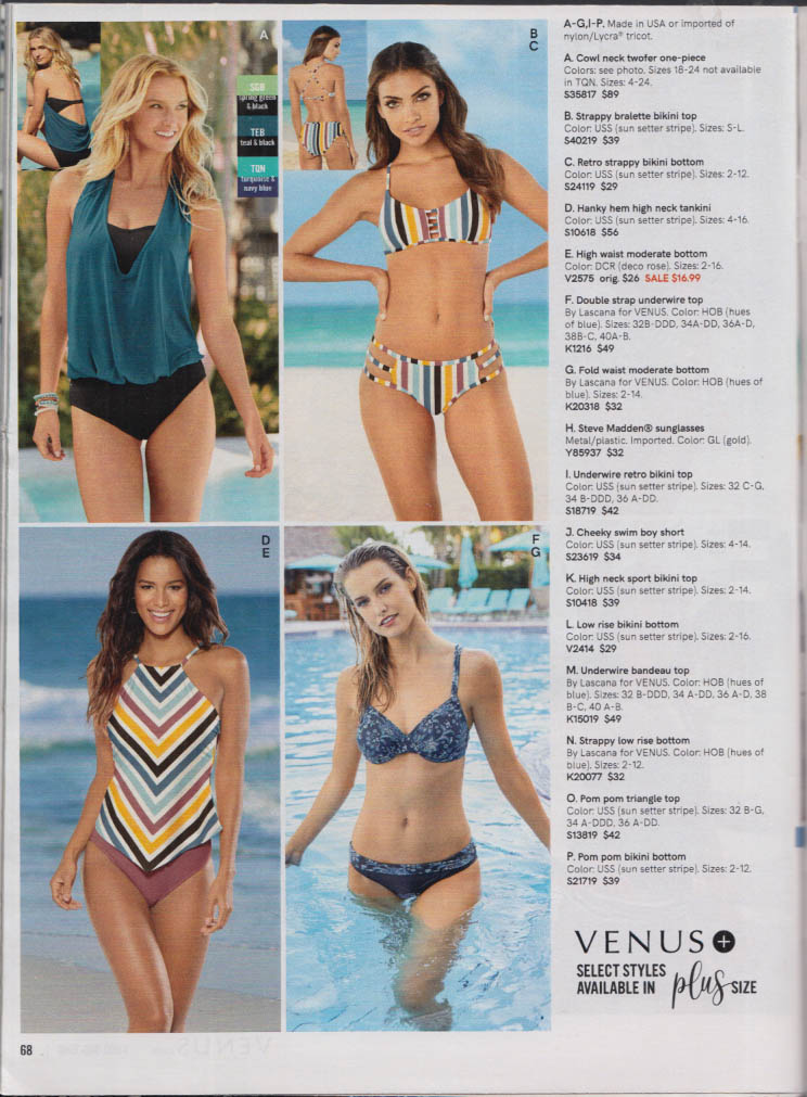 Women's Swimwear  VENUS Swimwear Catalog