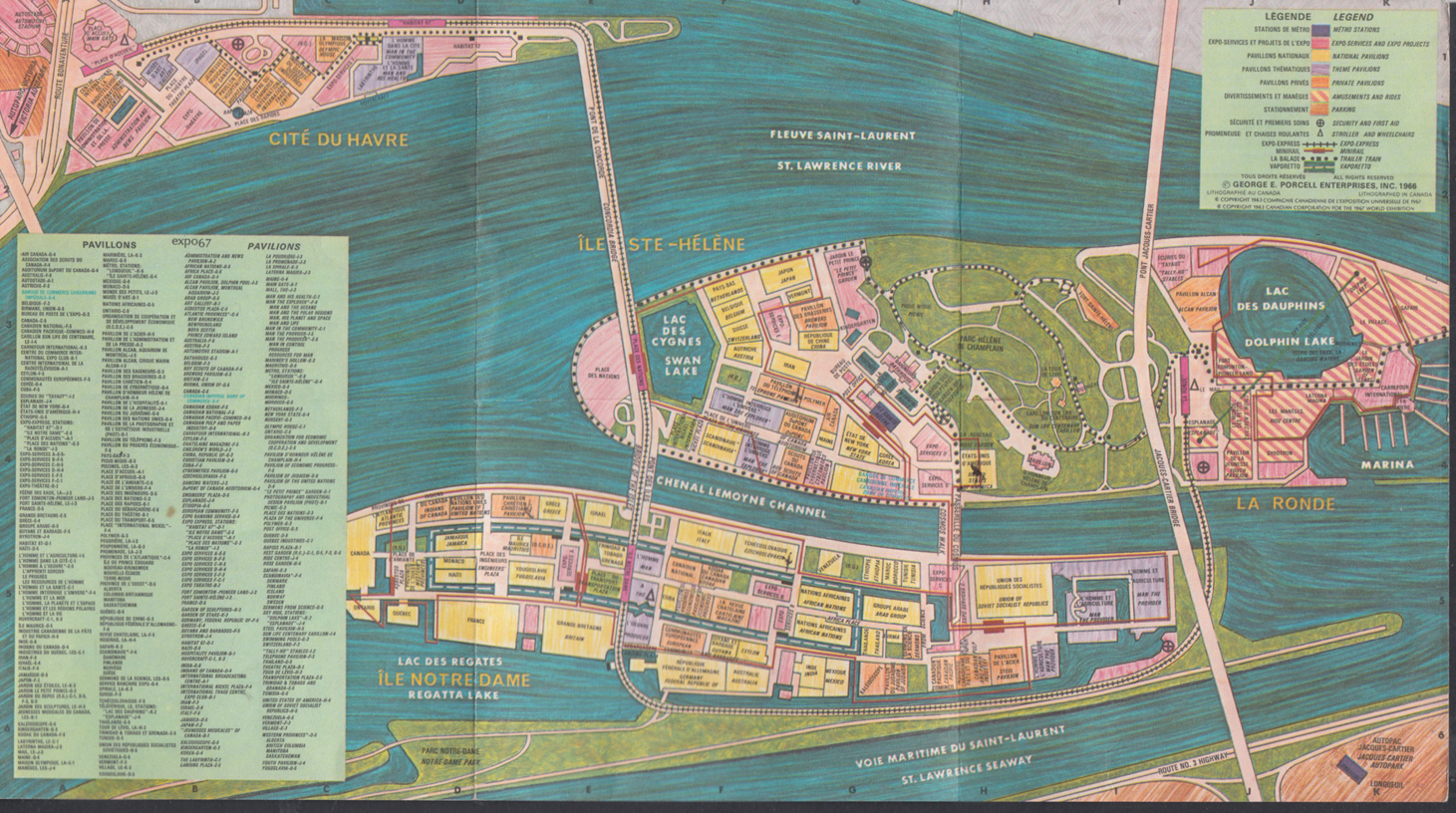 Banque Of Commerce Montreal Expo 67 Map