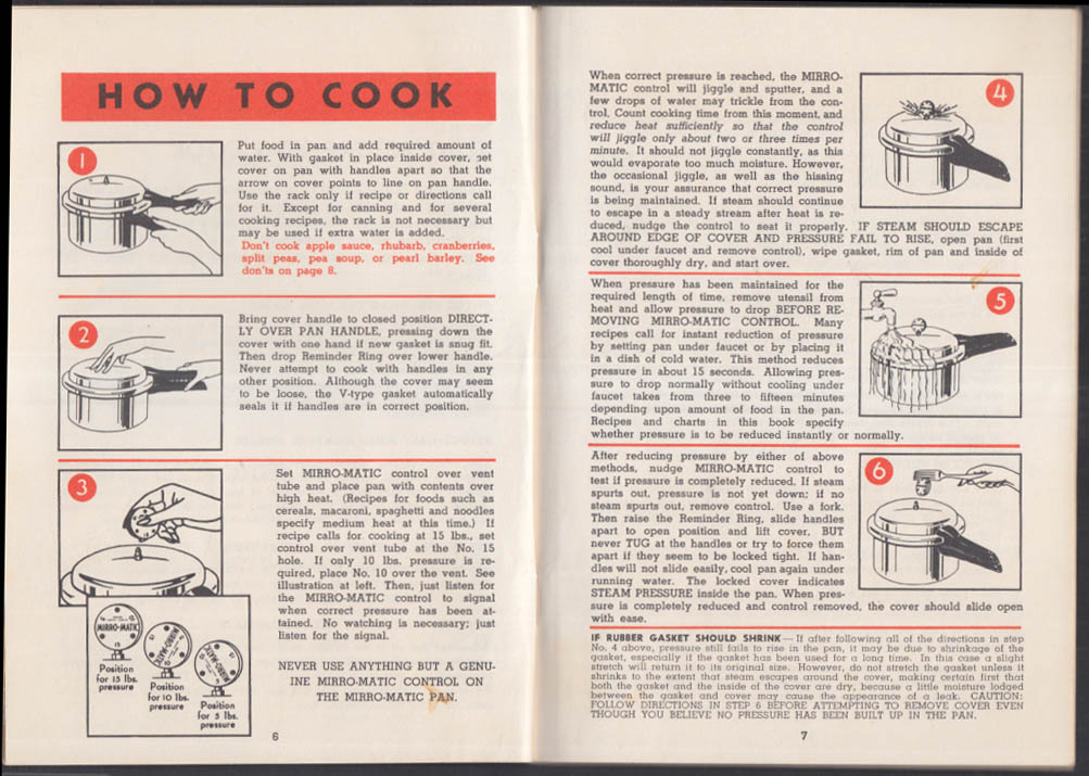 Mirro pressure cooker recipe book hot sale