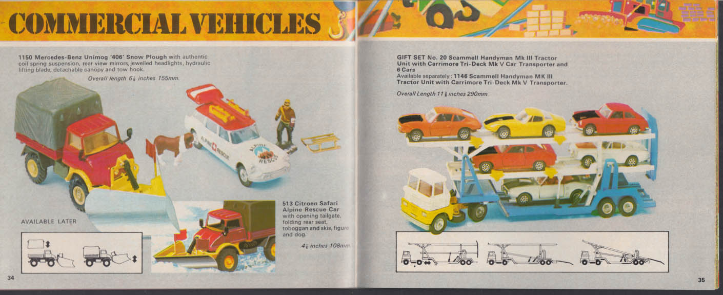 Corgi Toys die-cast vehicles catalogue 1971/72