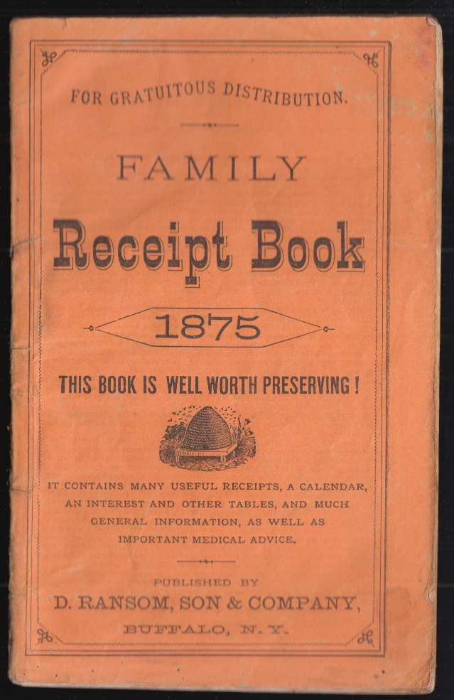 D Ransom Son Patent Medicines Receipt Book 1875 Trask magnetic ointment c