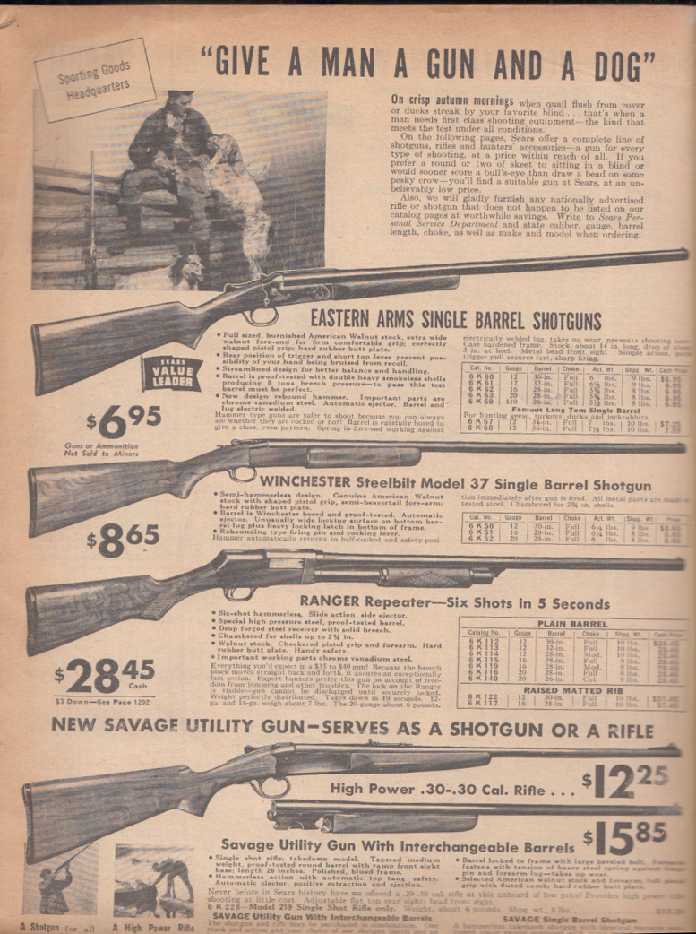 Sears Trapping Supplies 1938 Ad