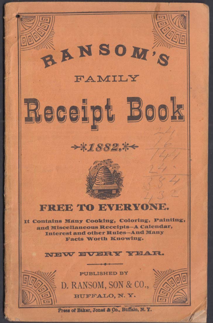 Ransom s Family Receipt Book patent medicine Dr Trask s Magnetic Ointment 1882