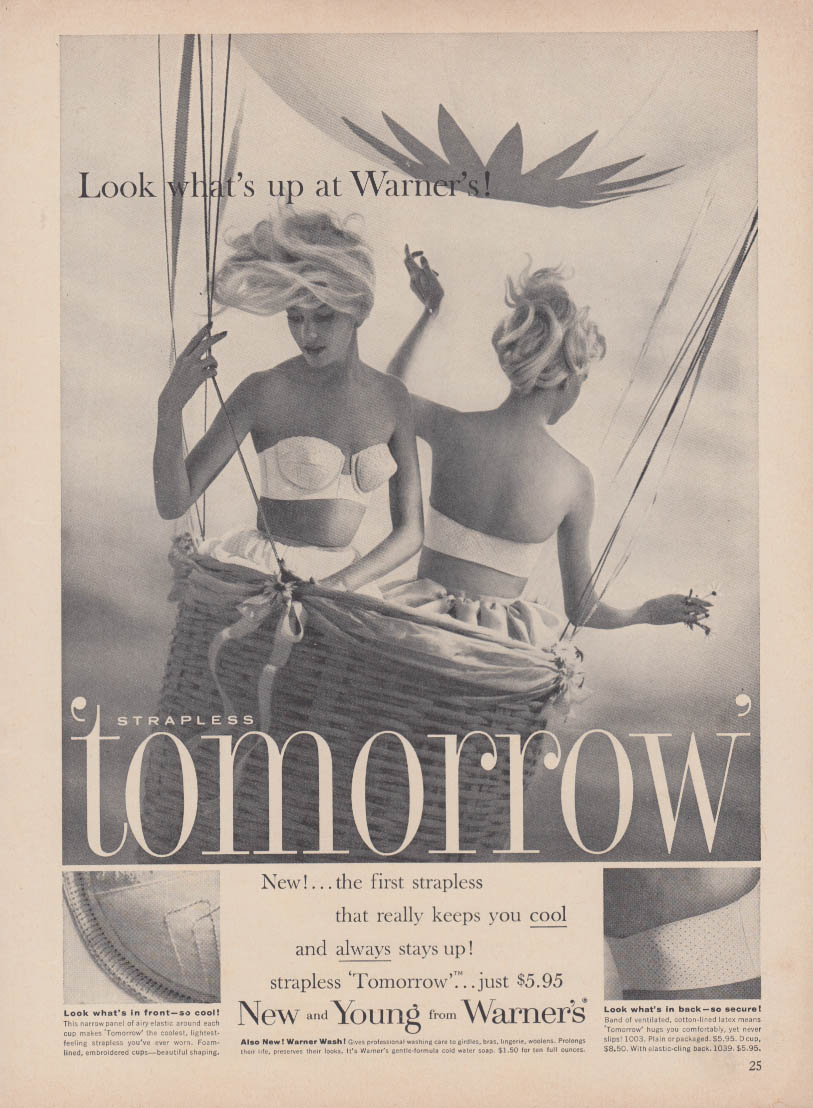 1960 Warner's Bra Vintage Ad tomorrow