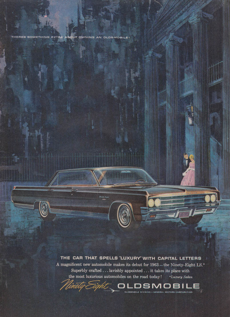 The Car That Spells Luxury With Capital Letters Oldsmobile 98 Ad 1963 T