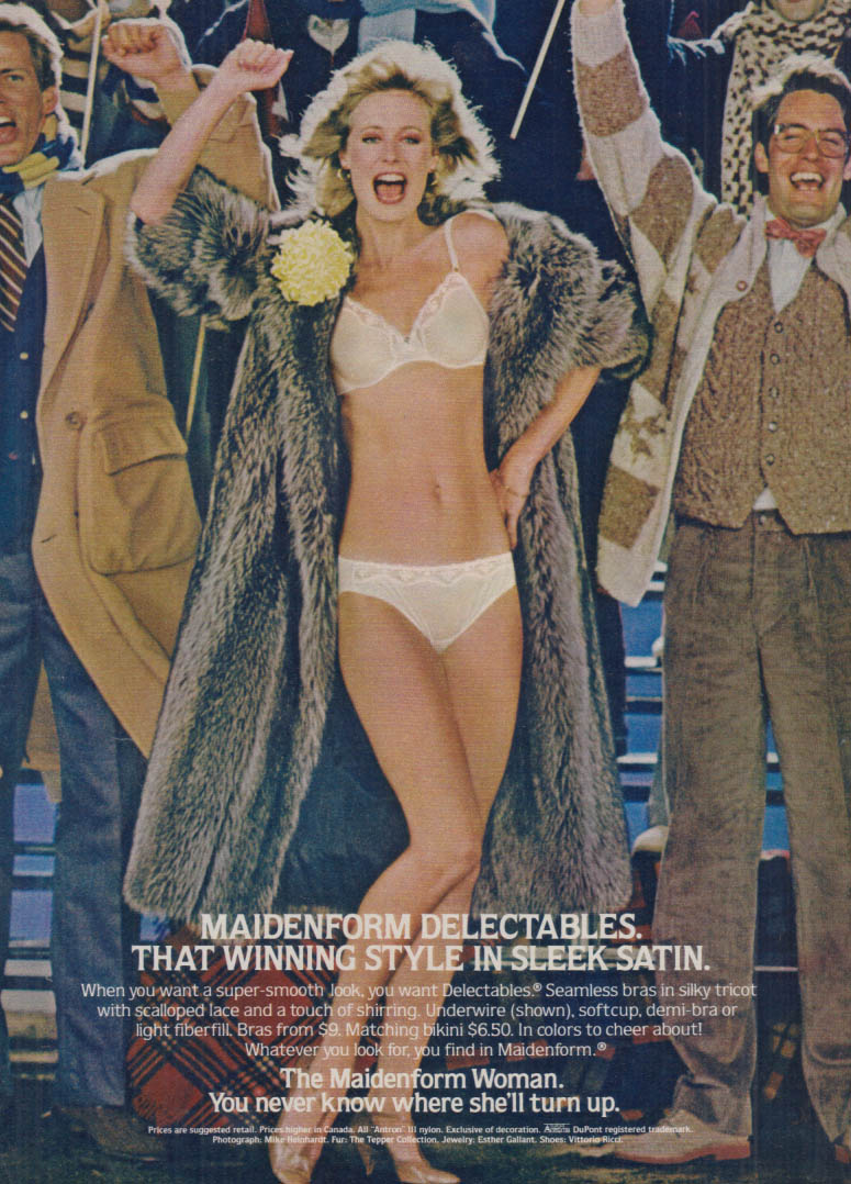 1981 Maidenform Sweet Nothings Demi-Bra and Bikini Ad