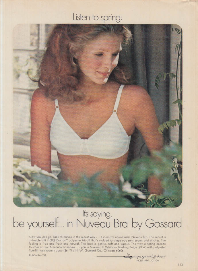 1974 GOSSARD SUPERSOFT BRA Magazine Advert -  Finland