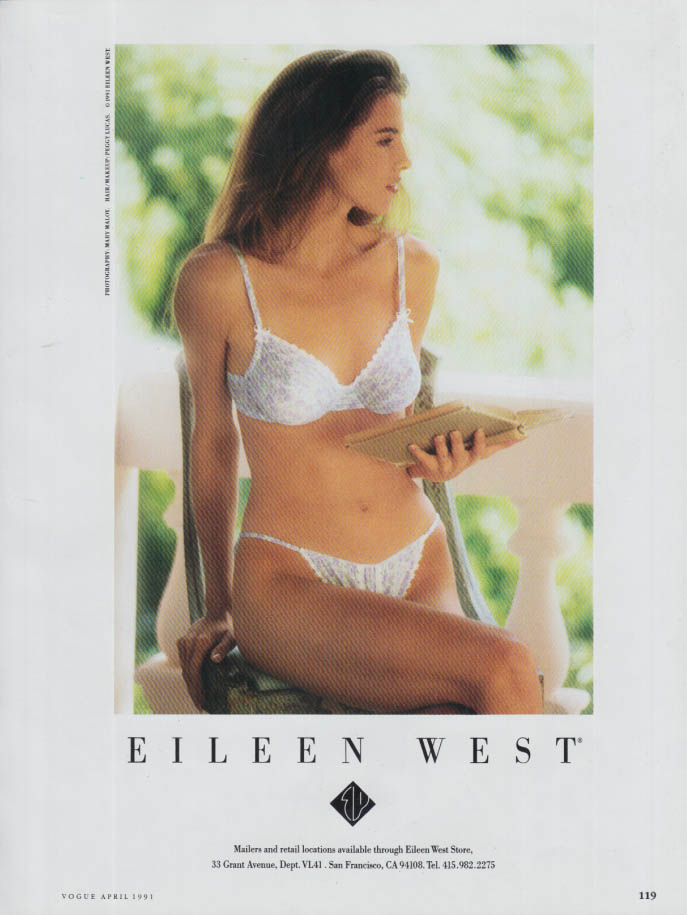 1994 print ad - Eileen West Lingerie sexy girl Bra Panties advertising page