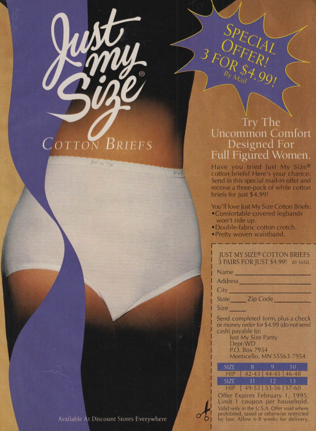 Vintage 1994 Hanes Her Way Womens White Cotton Briefs Size 8 Comfort Soft -   Canada