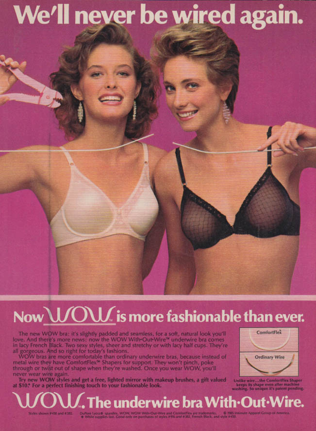 What goes on after that is up to you Vassarette Lace bra & panties ad 1982