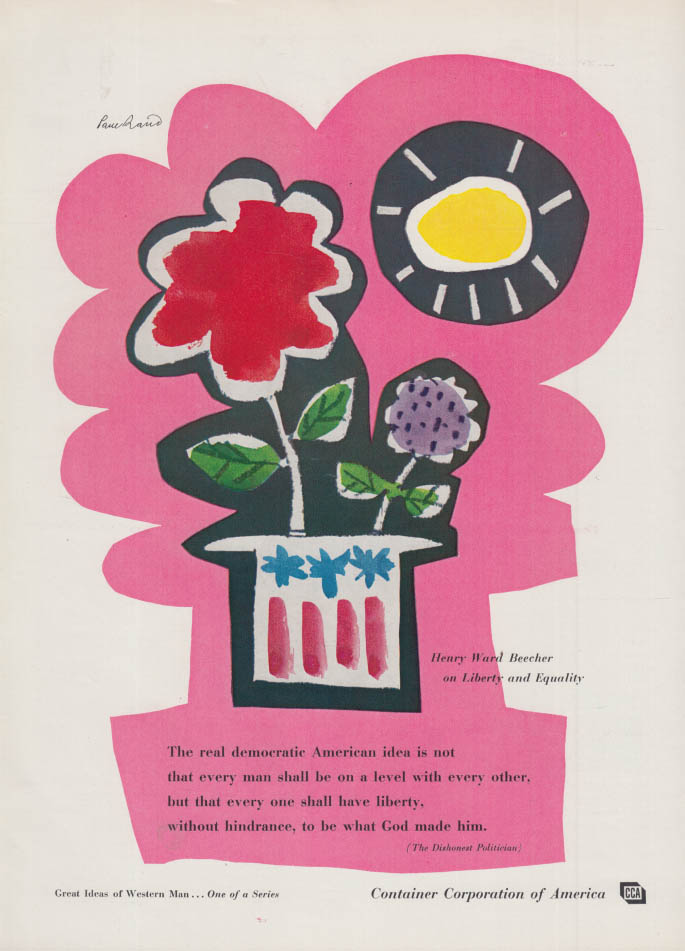 Henry Ward Beecher Container Corporation Of America Ad 1959 Paul Rand