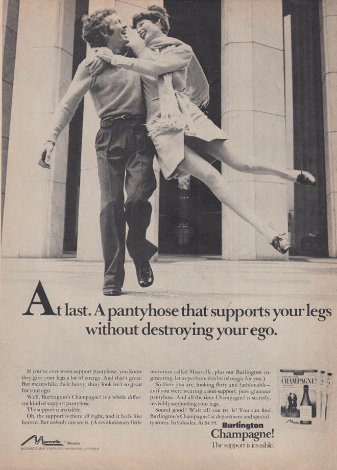 1983 Hanes Alive Support Pantyhose Ad - No One Knows on eBid