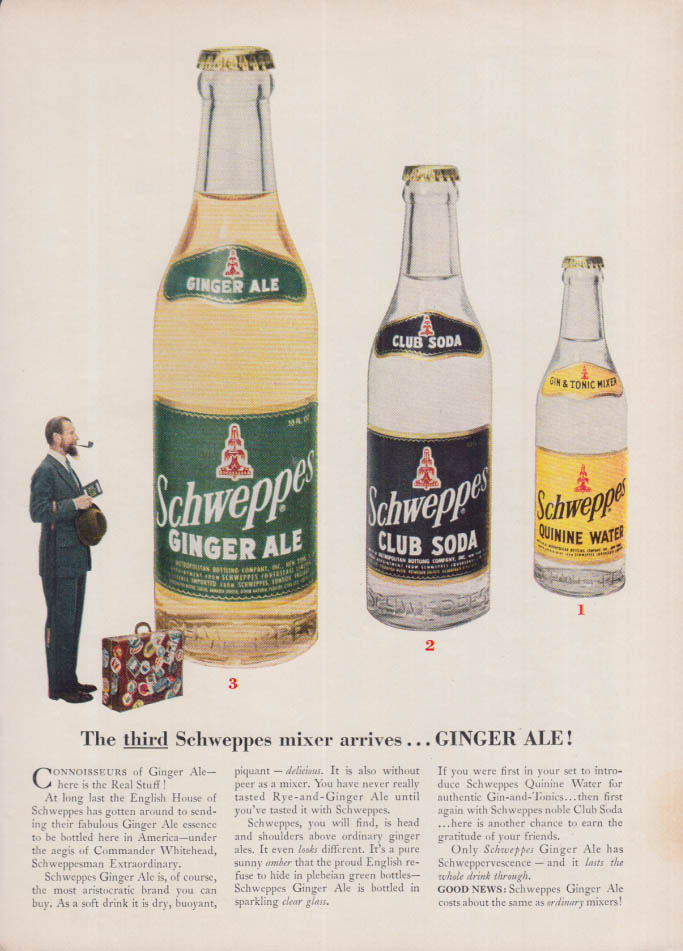 Ginger Ale, Tonics, Club Soda