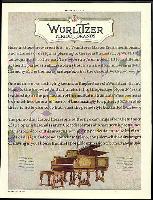 Meisterhandwerker Wurlitzer PeriodeMeisterhandwerker Wurlitzer Periode  