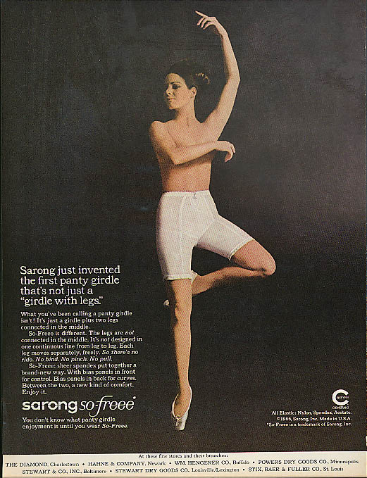 Scaasi's dreams begin with a Maidenform Fris-Kee Girdle ad 1960 L