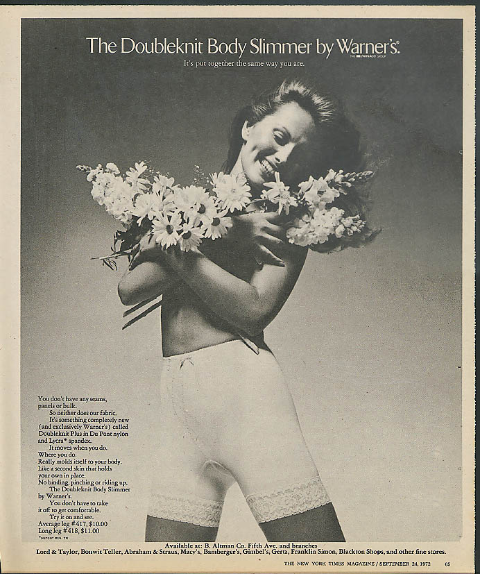 1971 Maidenform Sea Dream Collection Underwear Vintage PRINT AD Woman Bra  Flower