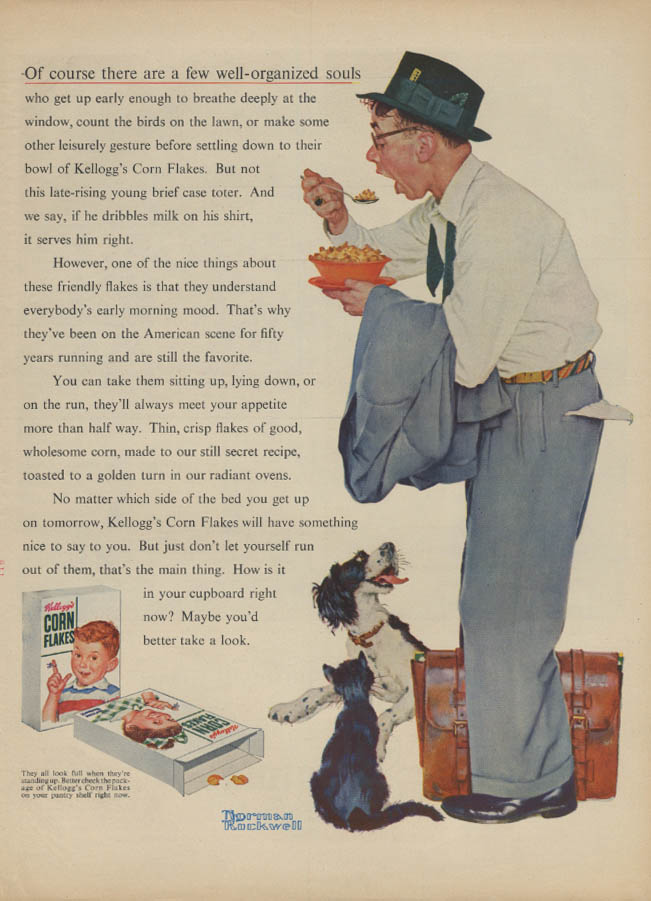 A Few Well Organized Souls Kellogg S Corn Flakes Ad Norman Rockwell