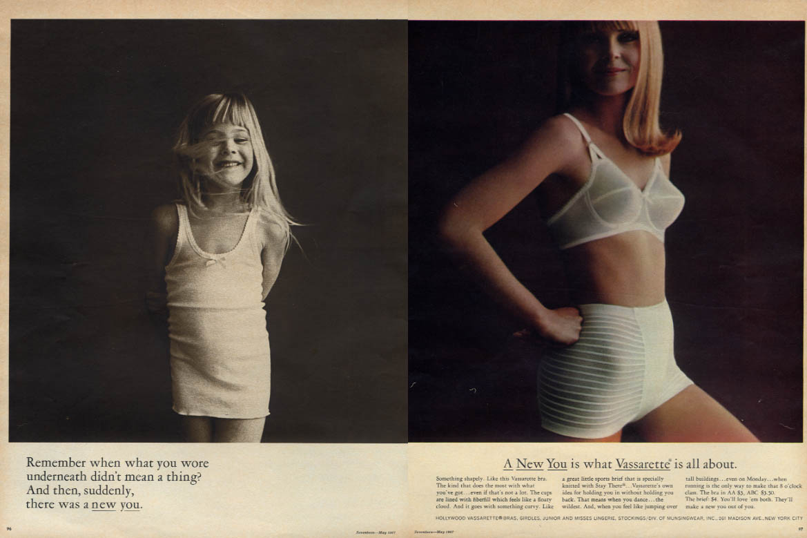 Round up in the Exquisite Form Fiber Fillys bra & girdle ad 1966