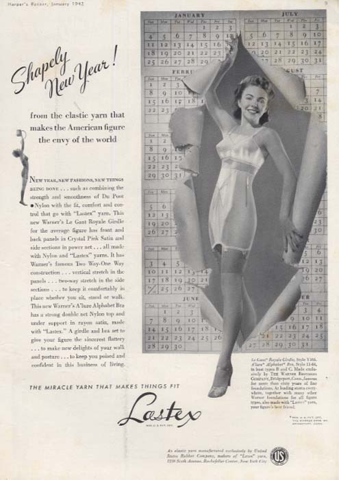 1955 Silf Skin Bra Pantie Girdle Ad Stop Chafing-Seam Torture