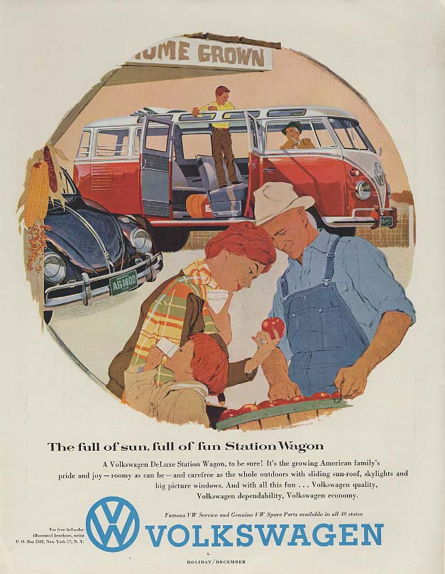 The Full Of Sun Full Of Fun Volkswagen Station Wagon Ad 1958 1959 H