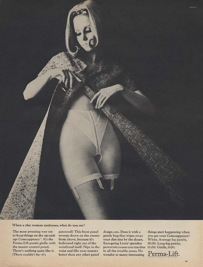 Where does the girl leave off and the Hollywood Vassarette begin? Girdle ad  1965