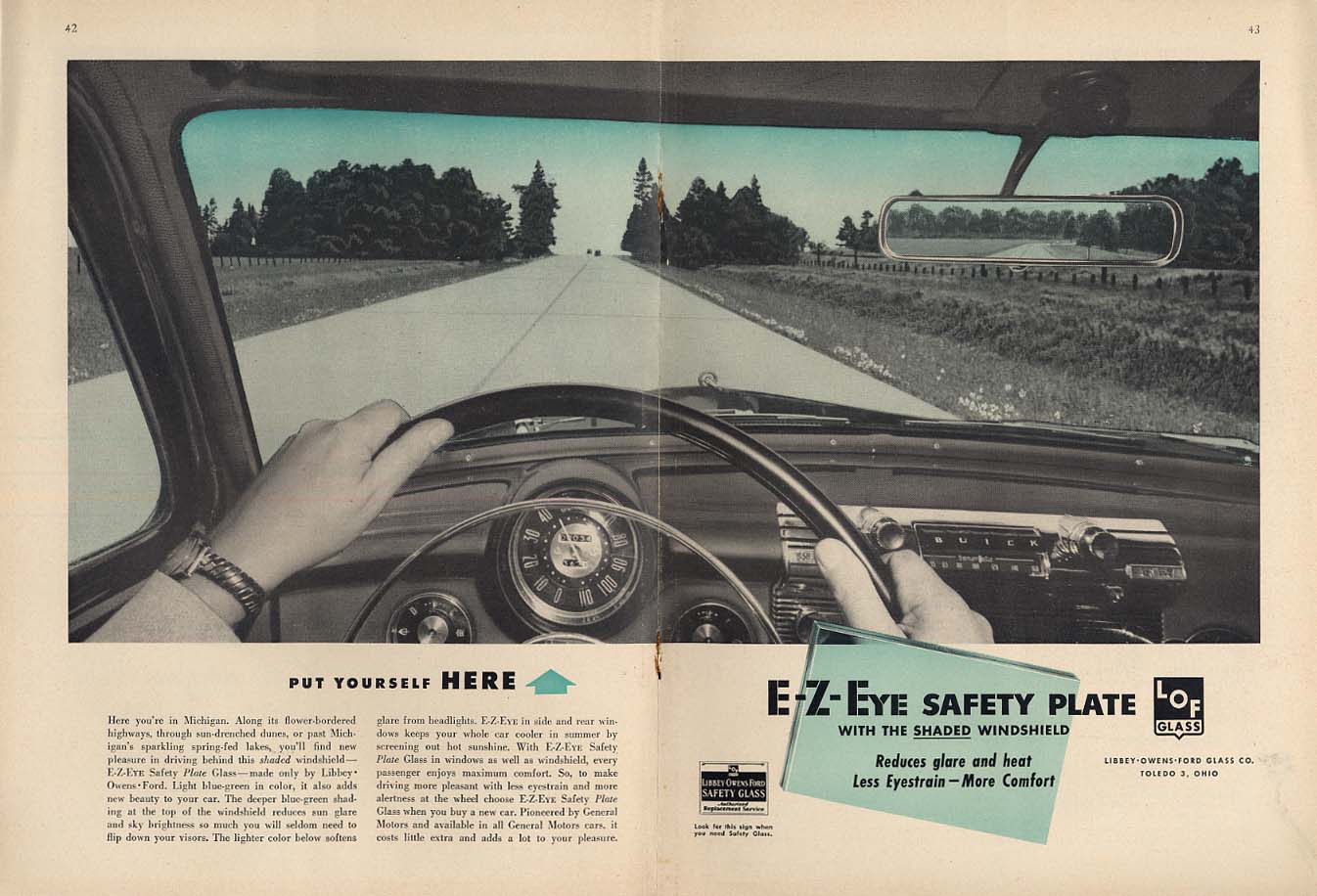 put-yourself-here-lof-e-z-eye-safety-plate-glass-ad-1952-buick-ny