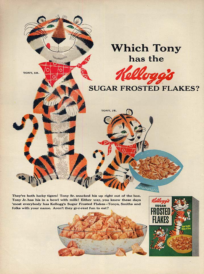 Which Tony Has The Kellogg S Sugar Frosted Flakes Ad 1954 L