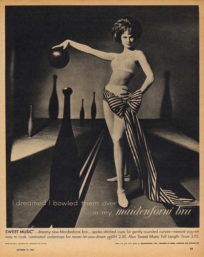  1957 Vintage Lingerie Ad for Maidenform Bra - I dreamed I posed  for a fashion ad : Everything Else