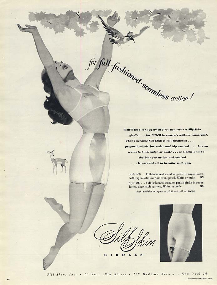 An ingenious new boneless garment Flexees Flatternin' girdle ad 1948 V